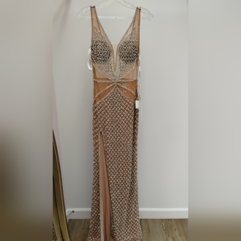 Portia and Scarlett Rhinestone Embellished Gown 4 - Picture 2 of 12